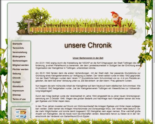 Seite über unsere Vereinschronik Vereinschronik