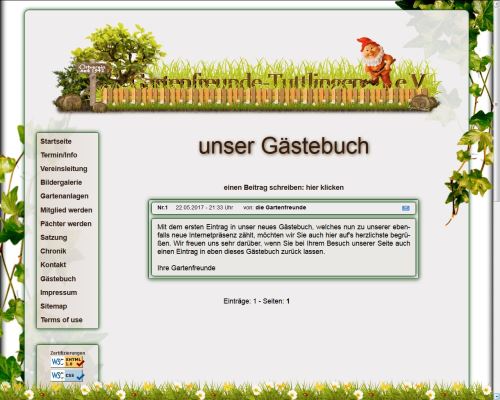 Seite unseres Gästebuches Gästebuch