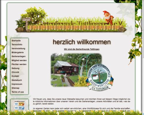 Screen der Startseite Startseite