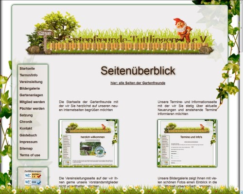 alle Seiten im Überblick Sitemap